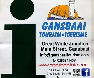 Die nuwe (groot) plakker van Gansbaai Toerisme wat nou beskikbaar is